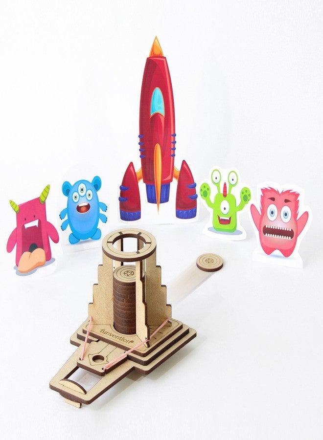 Funvention- for Little Scientist in Every Kid Disc Launcher - Pack of 6,multicolor - Image 2